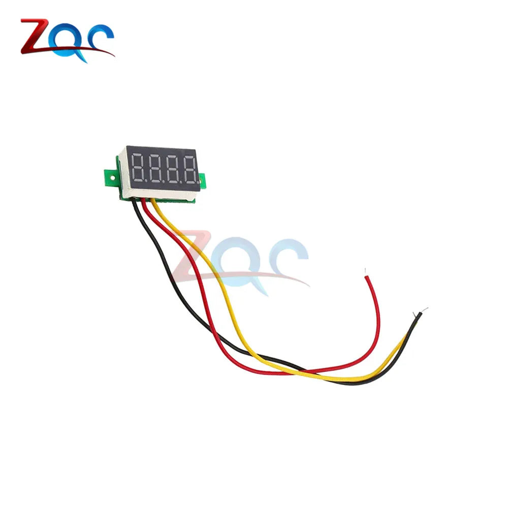 4 Bit 0,36 Zoll Mini Digital Voltmeter 0-100 V DC Volt Spannungsmesser LED Panel Elektrischer Spannungsprüfer Messgerät 3 Drähte 12 V 24 V 48 V
