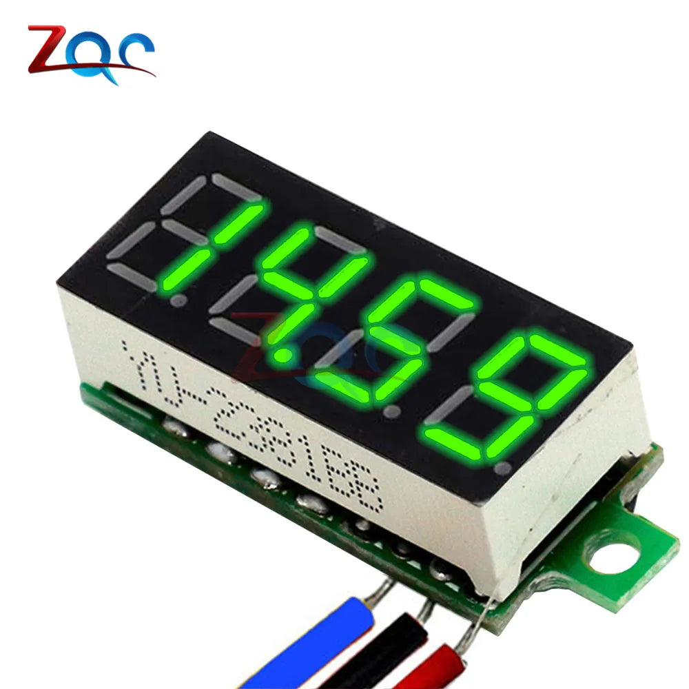 4 Bit 0,36 Zoll Mini Digital Voltmeter 0-100 V DC Volt Spannungsmesser LED Panel Elektrischer Spannungsprüfer Messgerät 3 Drähte 12 V 24 V 48 V