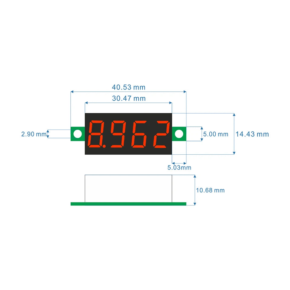 4 Bit 0,36 Zoll Mini Digital Voltmeter 0-100 V DC Volt Spannungsmesser LED Panel Elektrischer Spannungsprüfer Messgerät 3 Drähte 12 V 24 V 48 V