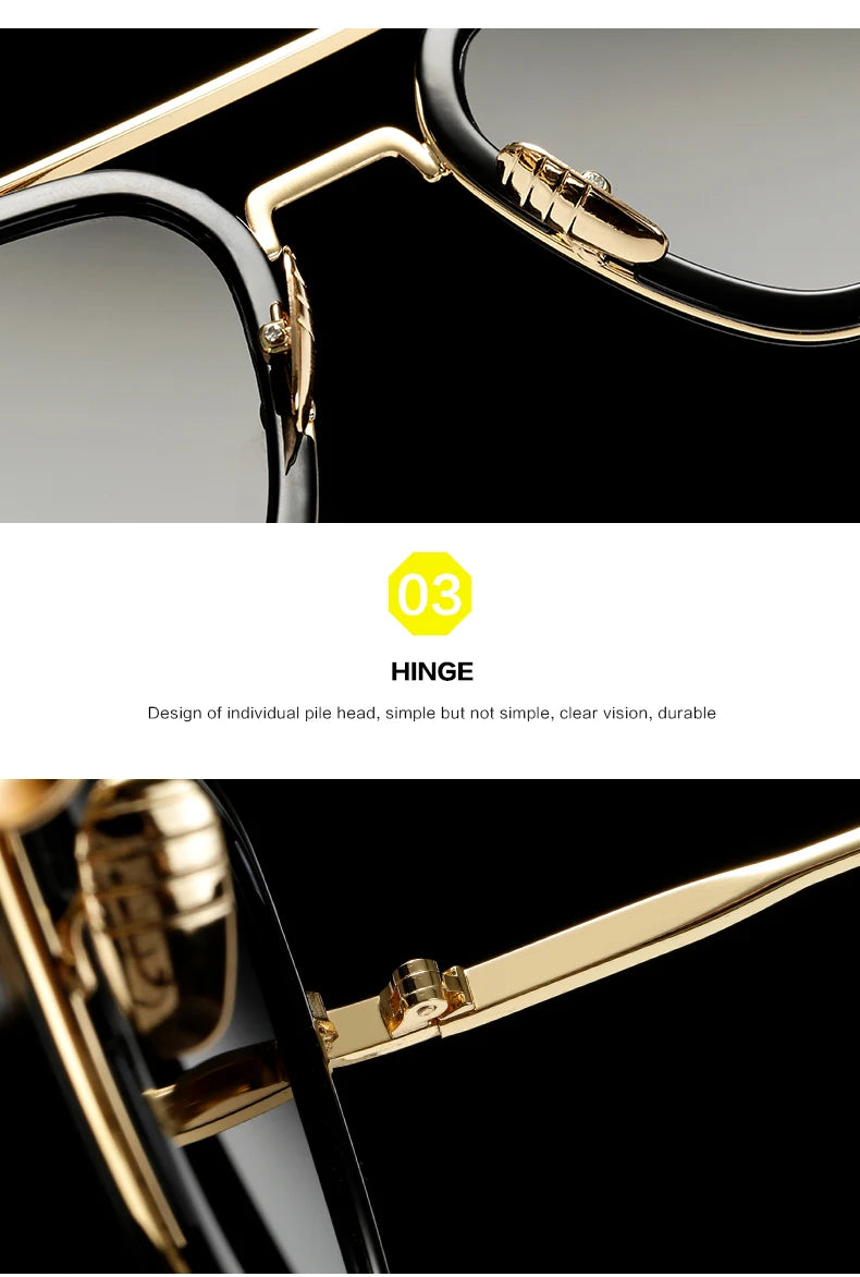 Sph-0,5-0,75-1,0 bis-6 Mode Metall Stil für Frauen Sonnenbrillen Männer quadratische Marke Design Sonnenbrille
