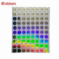80 aufkleber Hologramm Aufkleber CE Zertifiziert Label Aufkleber Durchmesser 10*10mm Kühlen Gradienten Farben Wasserdicht Für Elektronische