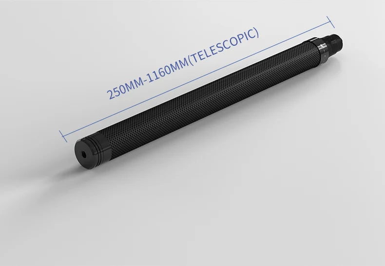 TELESIN 116 cm Kohlefaser Einbeinstativ Selfie Stick ausziehbar mit 1/4 Schraube für GoPro Hero Insta360 Osmo Action Kamera