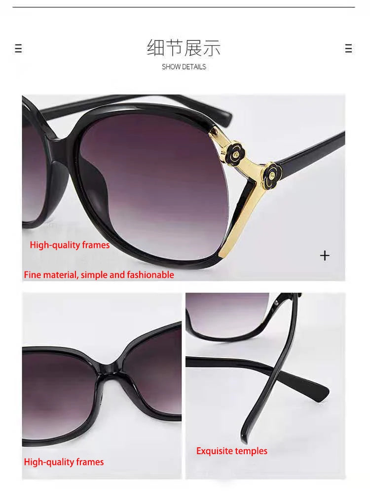 Brille 2021 Sonnenbrille Damenmode großer Rahmen Trend Rose dekorative Brille