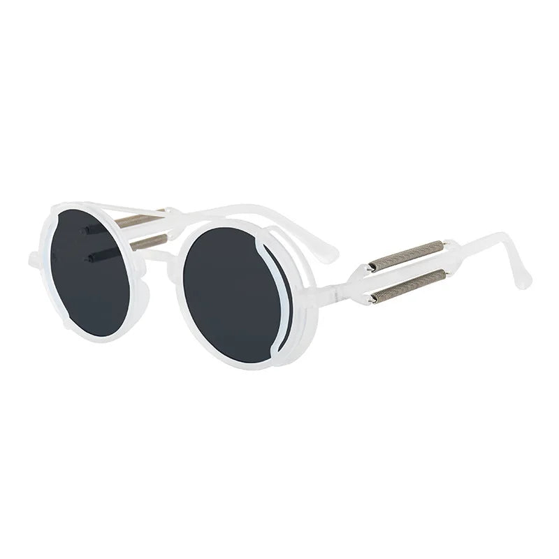 Klassische Gothic Steampunk Sonnenbrille Luxus Marke Designer Hochwertige Männer und Frauen Retro Runde PC Rahmen Sonnenbrille
