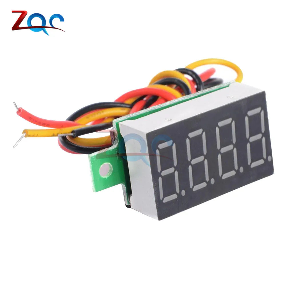4 Bit 0,36 Zoll Mini Digital Voltmeter 0-100 V DC Volt Spannungsmesser LED Panel Elektrischer Spannungsprüfer Messgerät 3 Drähte 12 V 24 V 48 V