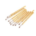 OOTDTY 100 stücke Vergoldet Federmessspitze Pogo-pin 1,3mm Konische Kopf 1,0mm Fingerhut Für Elektrowerkzeug P75-E2