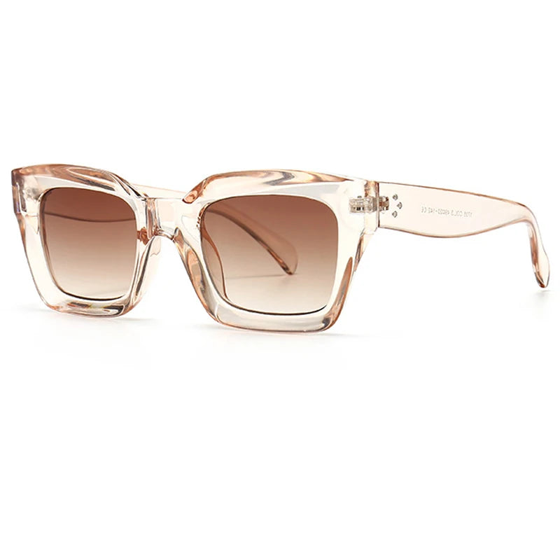 Coole Bunte Quadratische Sonnenbrille Frauen Männer Neue Marke Design Vintage Sonnenbrille Für Frauen Einzigartige Flache Top Brillen Shades UV400