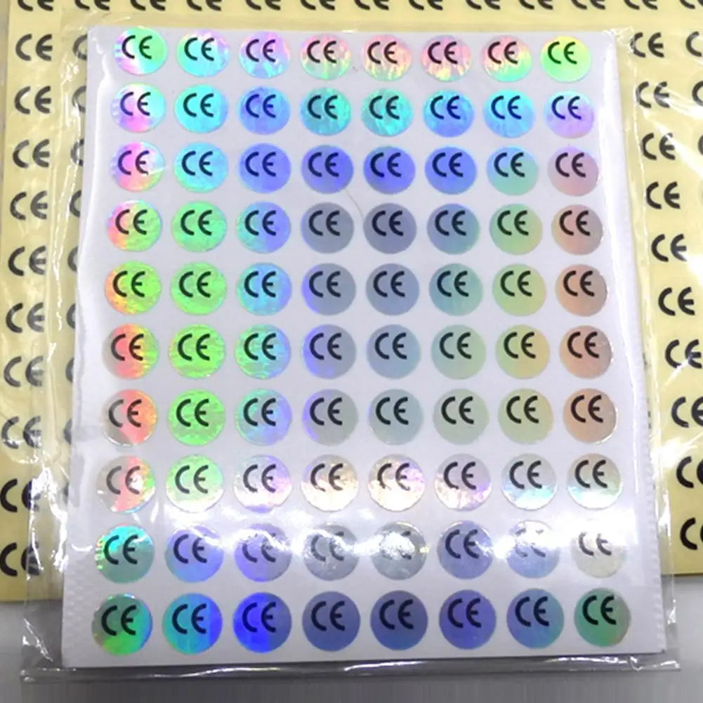 80 aufkleber Hologramm Aufkleber CE Zertifiziert Label Aufkleber Durchmesser 10*10mm Kühlen Gradienten Farben Wasserdicht Für Elektronische