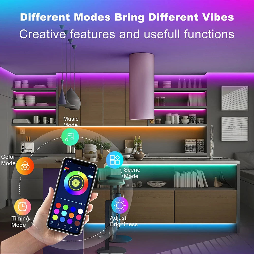 Band Bluetooth USB LED Streifen Licht 5050 SMD 5V USB RGB Lichter Flexible LED Lampe Band Band RGB Selbst-klebstoff TV Desktop Diode