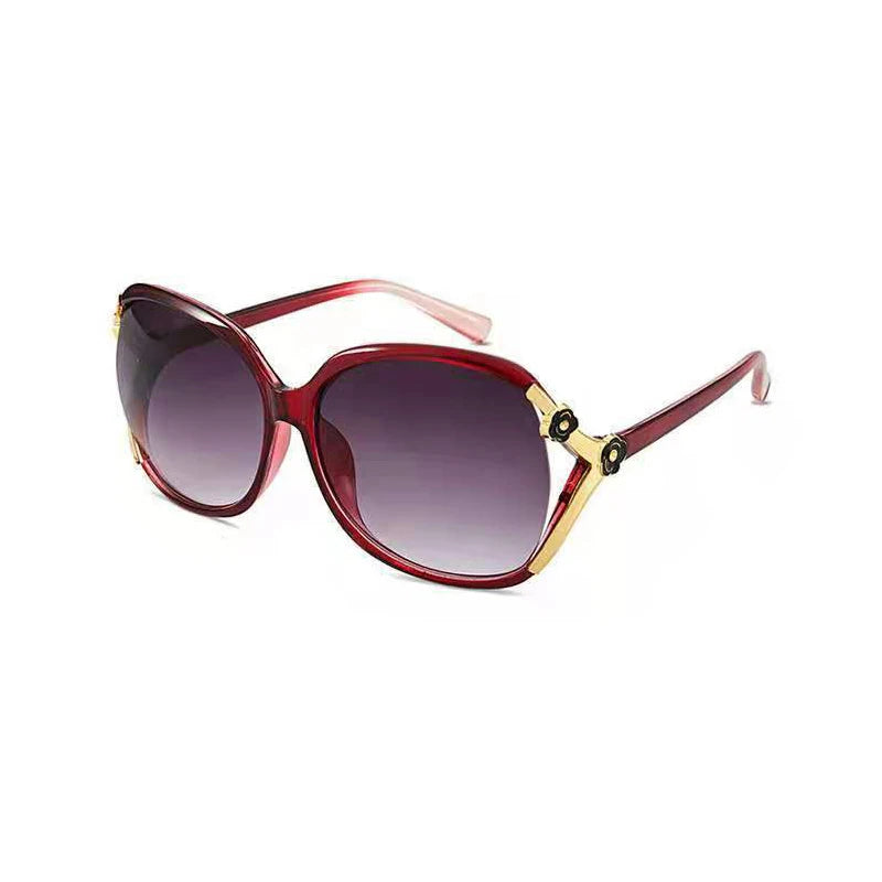 Brille 2021 Sonnenbrille Damenmode großer Rahmen Trend Rose dekorative Brille