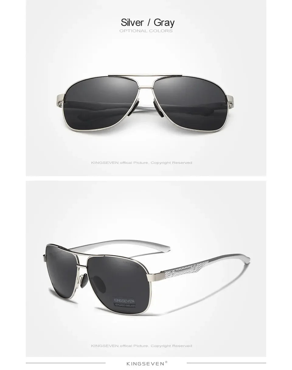 KINGSEVEN Polarisierte Aluminium Sonnenbrille Männer UV400 HD Objektiv Pilot Augenschutz Photochrome Gläser Frauen Nachtsicht Brillen
