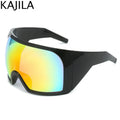 Übergroße Punk-Schild-Sonnenbrille für Damen und Herren, großer Rahmen, 2025, Luxusmarke, Steampunk-Maske, Sonnenbrille für Damen, Sportbrille, UV400
