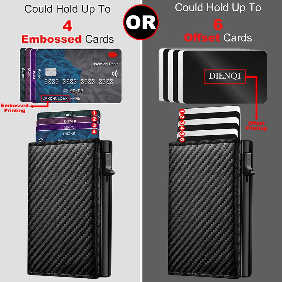RFID Visitenkarte Halter Kreditkarte Halter Luxus Männer Brieftasche Geistige Aluminium Dünne Dünne Kleine Schwarz Geld Tasche Männlich Festival Geschenk