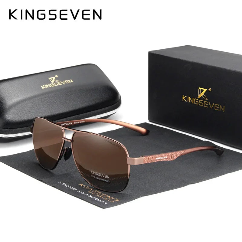 KINGSEVEN Polarisierte Aluminium Sonnenbrille Männer UV400 HD Objektiv Pilot Augenschutz Photochrome Gläser Frauen Nachtsicht Brillen