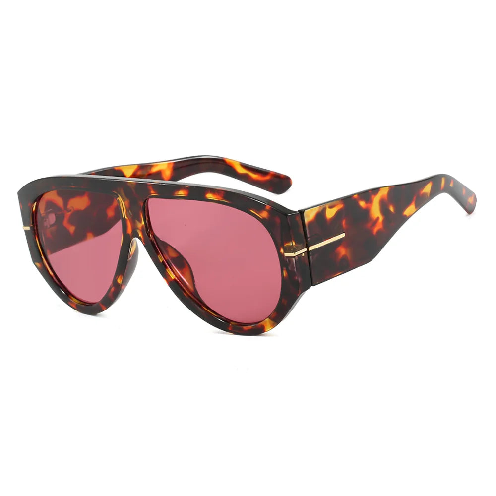 2025 Übergroße Piloten-Sonnenbrille für Damen und Herren UV-Schutz Stilvolle Eyewear Dickrahmige Einzigartige Luxus-Designer-Sonnenbrille
