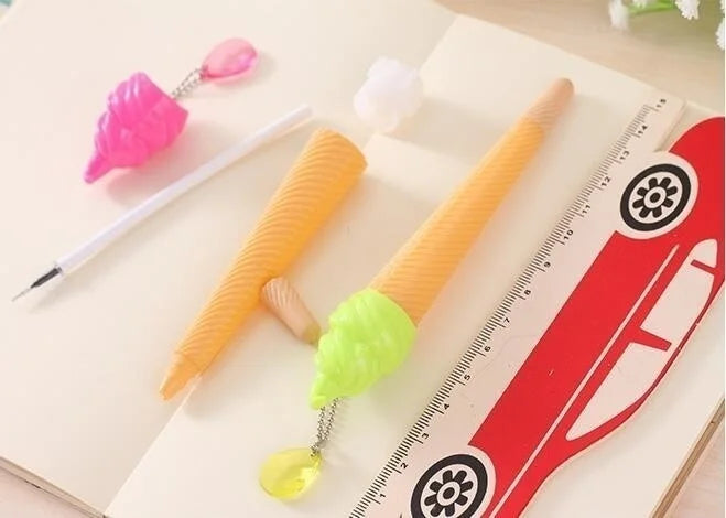 6-teiliger süßer Eiscreme-Strass-Süßigkeits-Gelstift für Schreibwaren