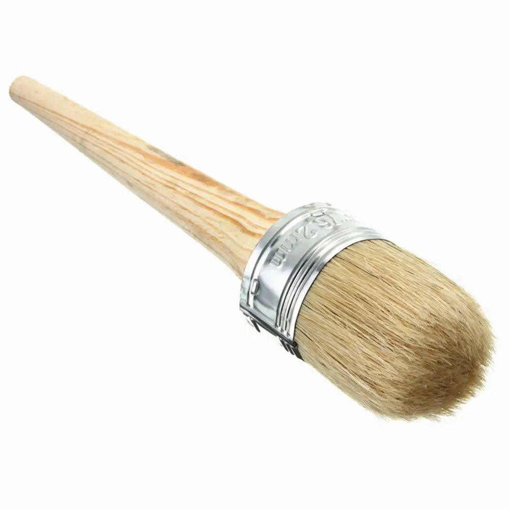 Neue Bürste für den Heimgebrauch Holzgriff Malerei Wachs pinsel 185mm lange runde Borste Kreide Ölfarbe Durchmesser