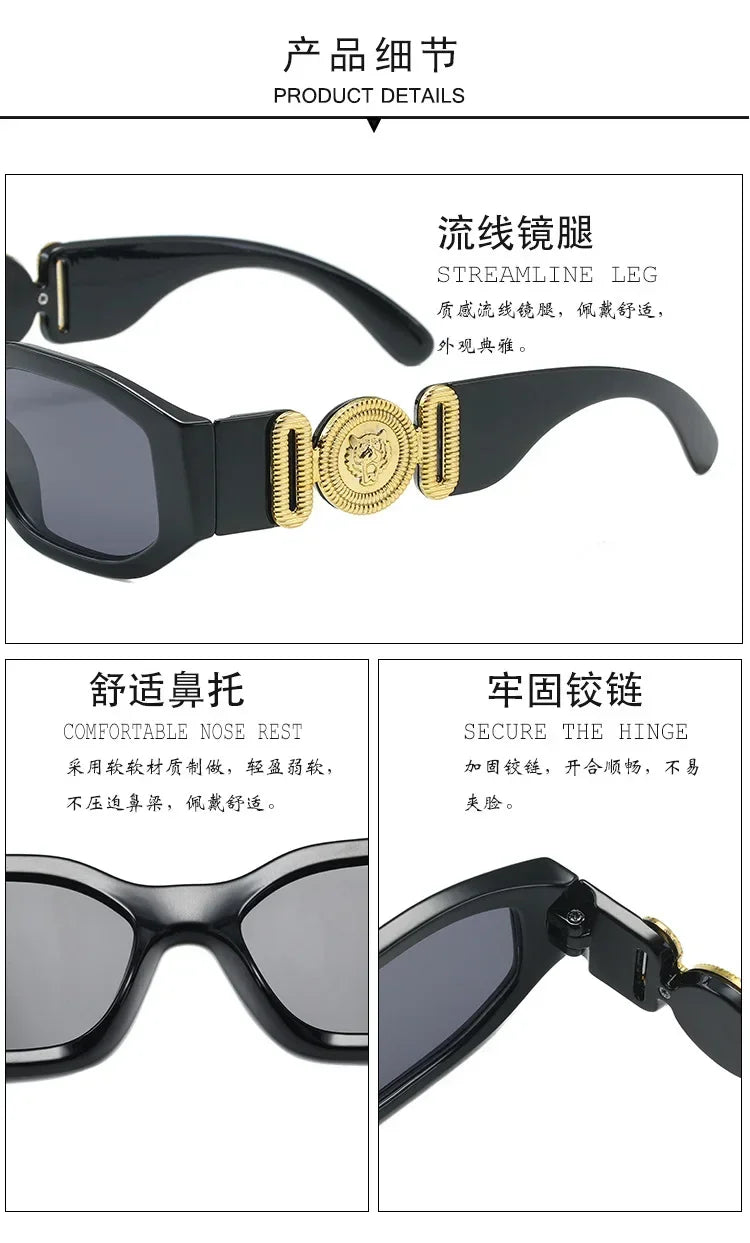 Neue Retro Unregelmäßige Quadratische Sonnenbrille für Frauen Männer Mode Designer Kleine Rahmen Sonnenbrille Trend Produkt Shades UV400
