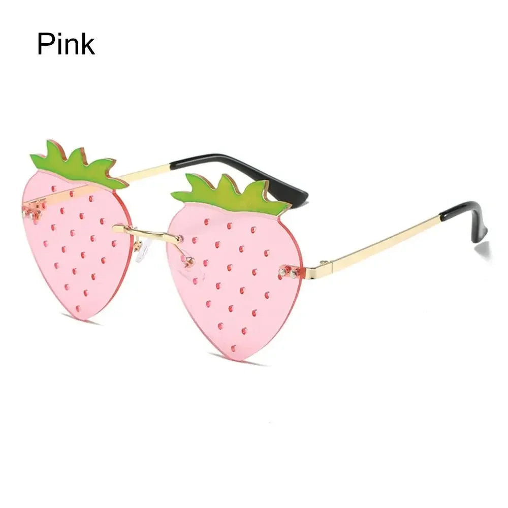 Einzigartige Bunte Erdbeere Sonnenbrille für Frauen Männer Festival Party Rave Sonnenbrille Weihnachten Dekorationen Straße Snap Brillen