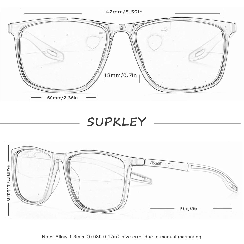 Supkley sport sonnenbrille für männer frauen bequeme leichte polarisierte sonnenbrille uv400 brillen zubehör beste geschenk wahl