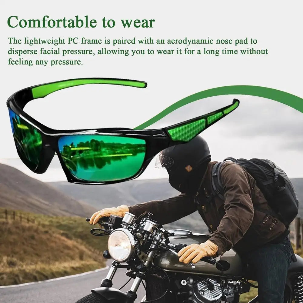 Polarisierte Sonnenbrille für Herren, umfassender Schutz, Sonnenbrille, bequemer, leichter Rahmen, Sportbrille zum Fahren, Angeln