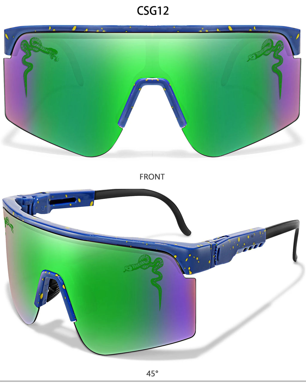 Herren Damen Radsport-Sonnenbrille Große Linse Winddicht UV400 Schutzbrille Outdoor-Sport Laufen Klettern Fahrrad MTB Brille