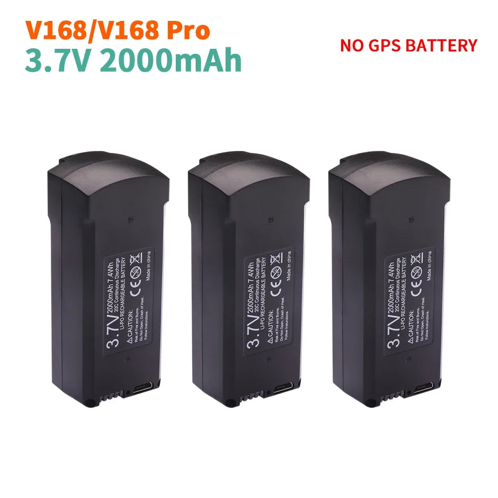 7,4 V 3000 mAh Original V168 GPS Drone Batterie RC Quadcopter 3,7 V 2000 mAh V168 Pro Max Ersatz Batterie eders Teile Zubehör