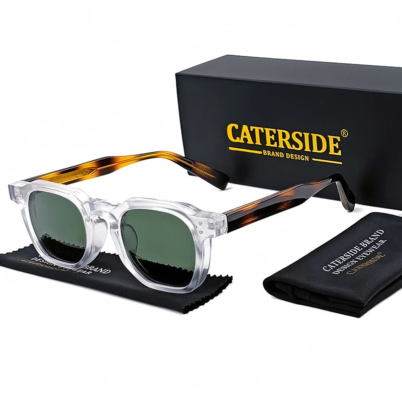 CATERSIDE Modische Herren-Sonnenbrille, kleiner Rahmen, quadratisch, personalisiertes Design, Sonnenbrille für Damen, Reisen, Party, Business, Festival, Geschenk
