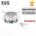 E6S Drahtlose Bluetooth-Kopfhörer TWS Bluetooth-Headset Drahtlose Ohrhörer Ohrhörer mit Geräuschunterdrückung und Mikrofon-Kopfhörer