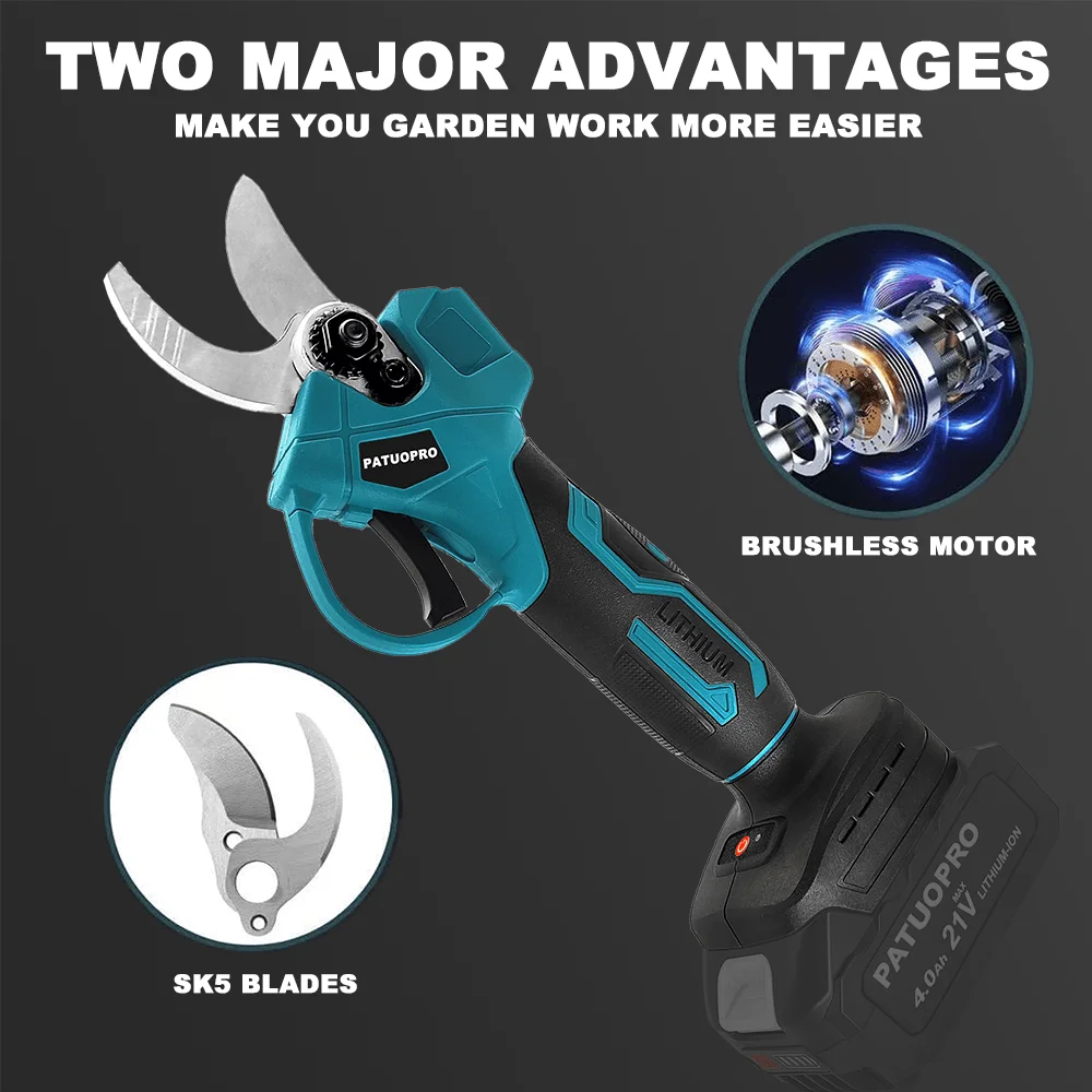 30MM Bürstenlose Elektrische Schere Gartenschere Professionelle Cordless Obst Baum Beschneiden Werkzeug Für Makita 18V Batterie (keine Batterie)