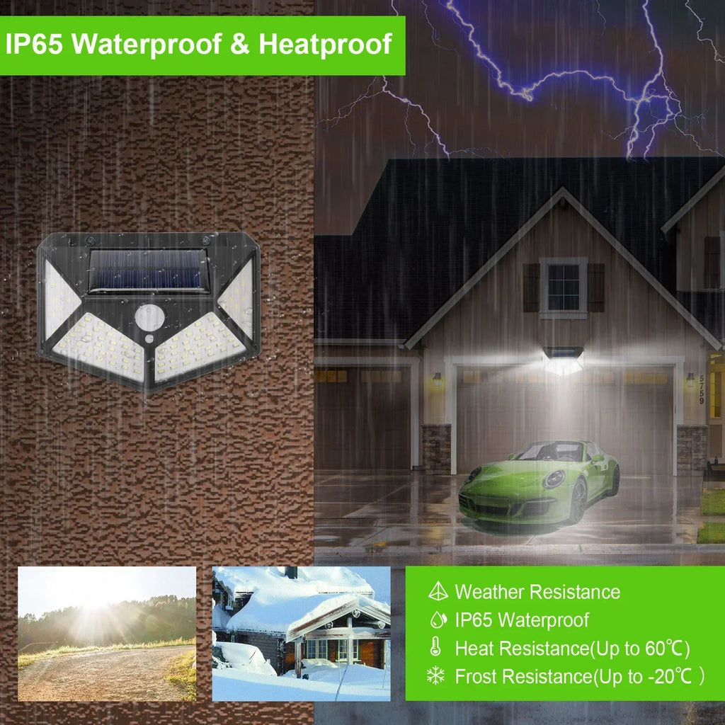 Multifunktionale Solarlampe für den Außenbereich, Gartendekoration, Solar-LED-Licht, wasserdicht, Sonnenlichtbetrieben, Strahler mit Bewegungssensor