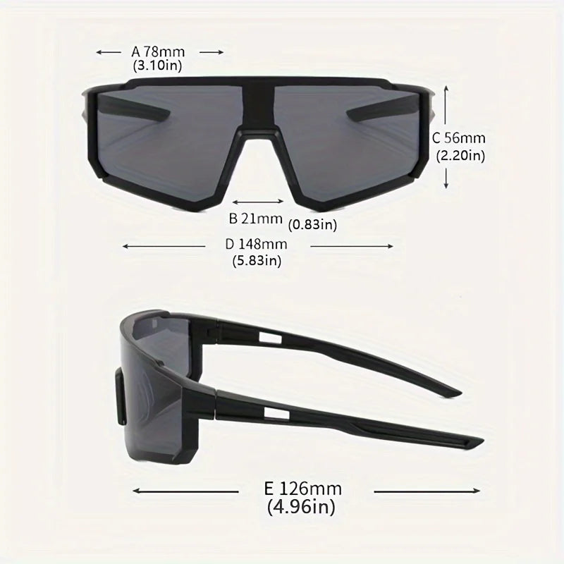 Übergroße Radfahren Sonnenbrille Männer Frauen Outdoor Sport Winddicht Schild Gläser UV400 Ski Snowboard Berg Schutzbrille