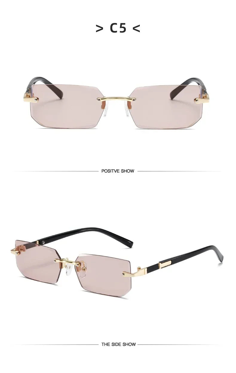 Mode High Definition Sonnenbrille Männer Damen Blau Licht Blockieren Augenschutz Brillen Randlose Quadratische Rahmen Brillen Goggle