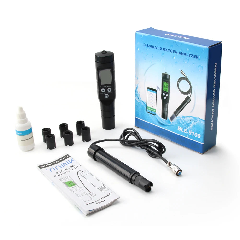 Bluetooth Digital Messgerät für gelösten Sauerstoff Profession eller Analysator für gelösten Sauerstoff Sauerstoff konzentration tester 0,0-40,0 mg/l