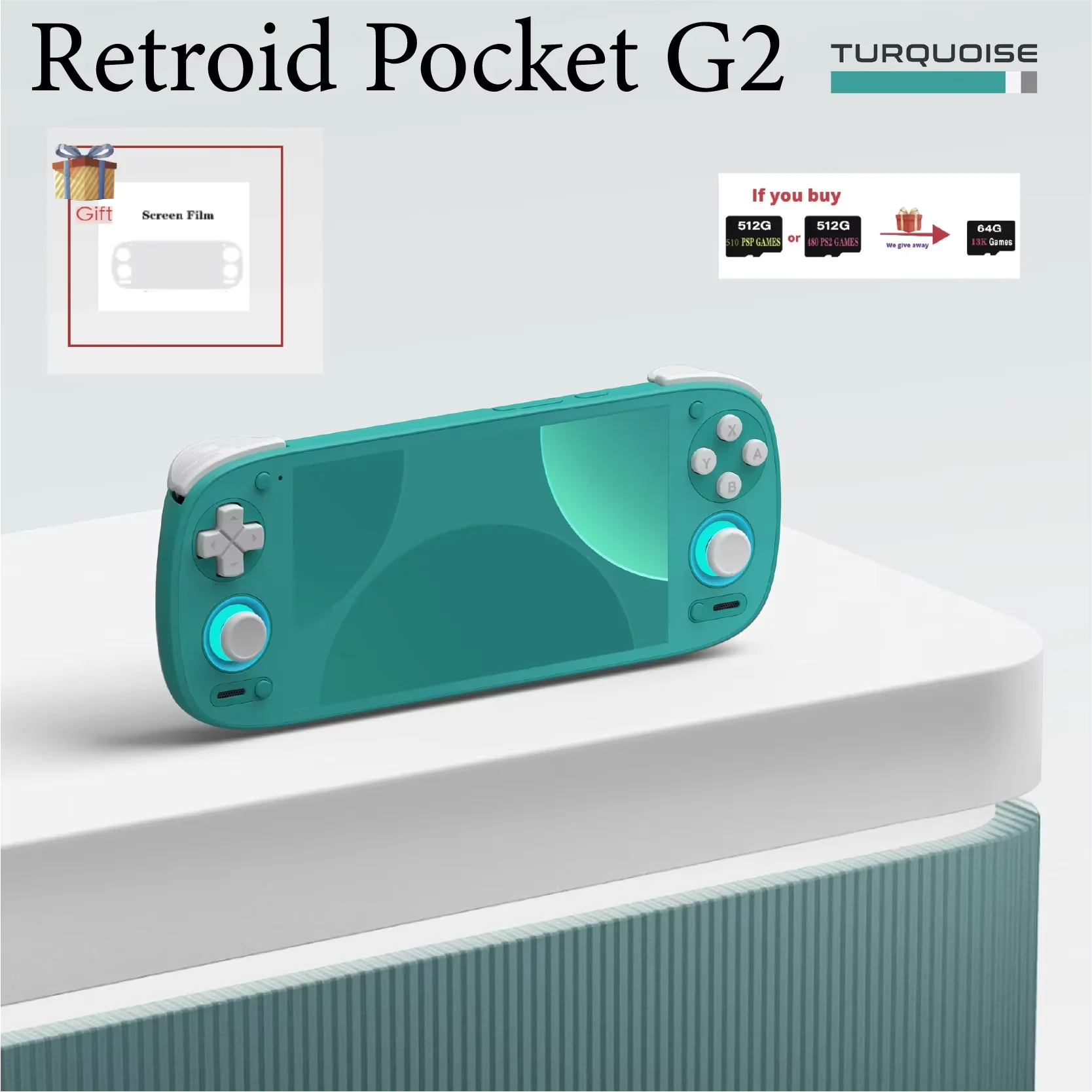 Retroid Pocket G2 Handheld-Spielekonsole RP G2 Android 15 5,5 Zoll 1080P AMOLED-Bildschirm 5000 mAh Hall-Effekt-Joystick PSP PS2 Geschenk