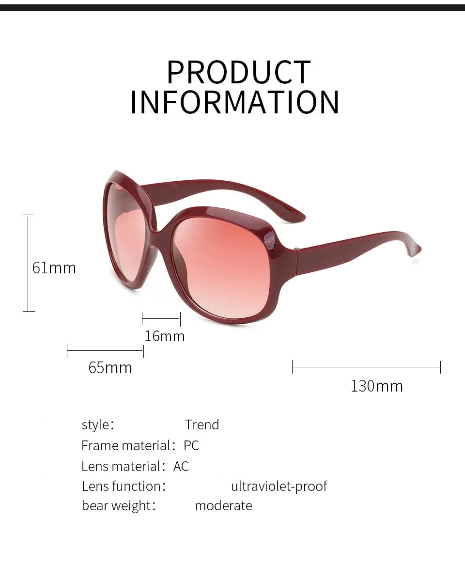Übergroße hochwertige Sonnenbrille Frauen Luxusmarke Designer ovale Sonnenbrille Vintage Black Shades UV400 Oculos De Sol