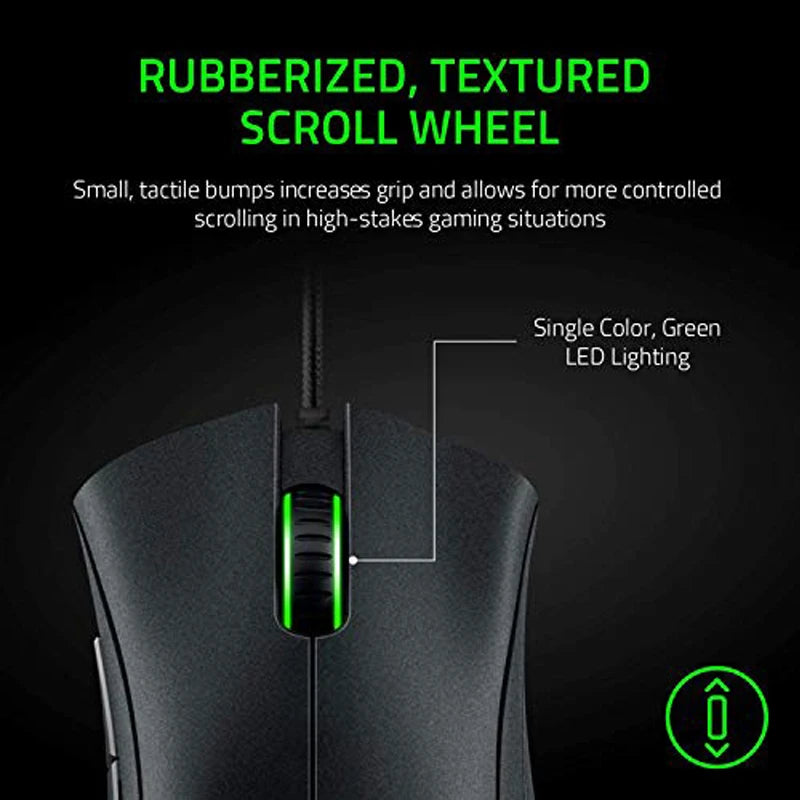 Razer DeathAdder Essential Gaming-Maus, 6400 DPI, optischer Sensor, 5 programmierbare Tasten – mechanische Schalter, seitliche Griffe aus Gummi