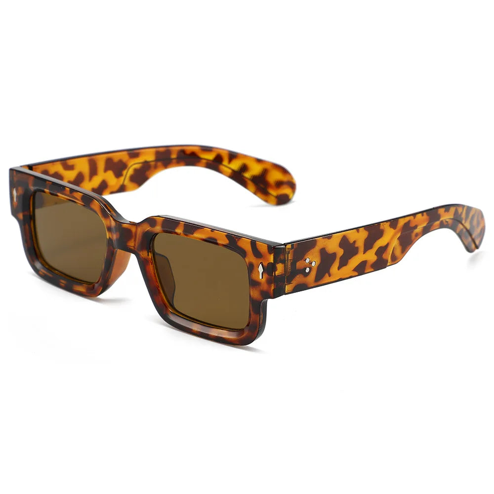 1PC Unisex Retro Quadratische Sonnenbrille Klassischer UV-Schutz Kunststoffrahmen für Outdoor-Reisen Fahren