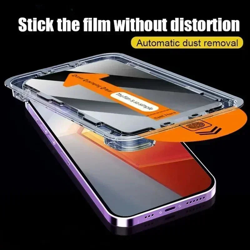 3 Stück staubfreie Installation Sichtschutz-Displayschutzfolie für iPhone 16 14 11 12 13 15 Pro Max 7 8 Plus Mini X XR 17 Anti-Spionage-Glas