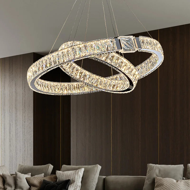 Moderne Luxus LED Kristall Kronleuchter Home Villa Beleuchtung Wohnzimmer Esszimmer Dekoration Decke Pendel leuchten Innen leuchten