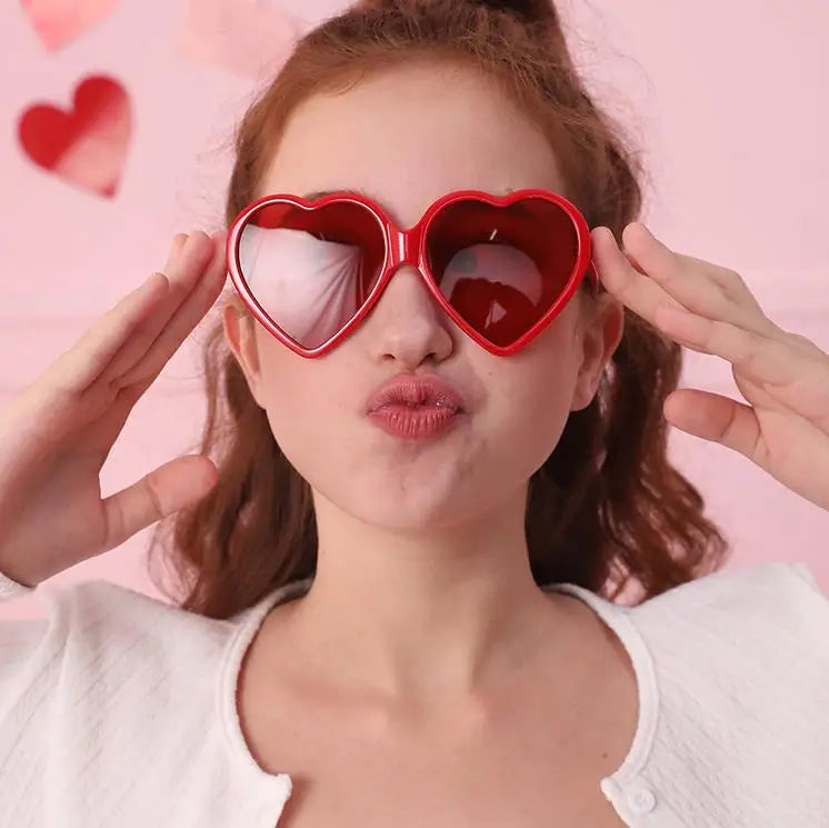 Herz Sonnenbrille für Frauen Männer Randlose Gradienten Sonnenbrille UV400 Weibliche Sommer Shades Luxus Marke Design Damen Brillen 2025