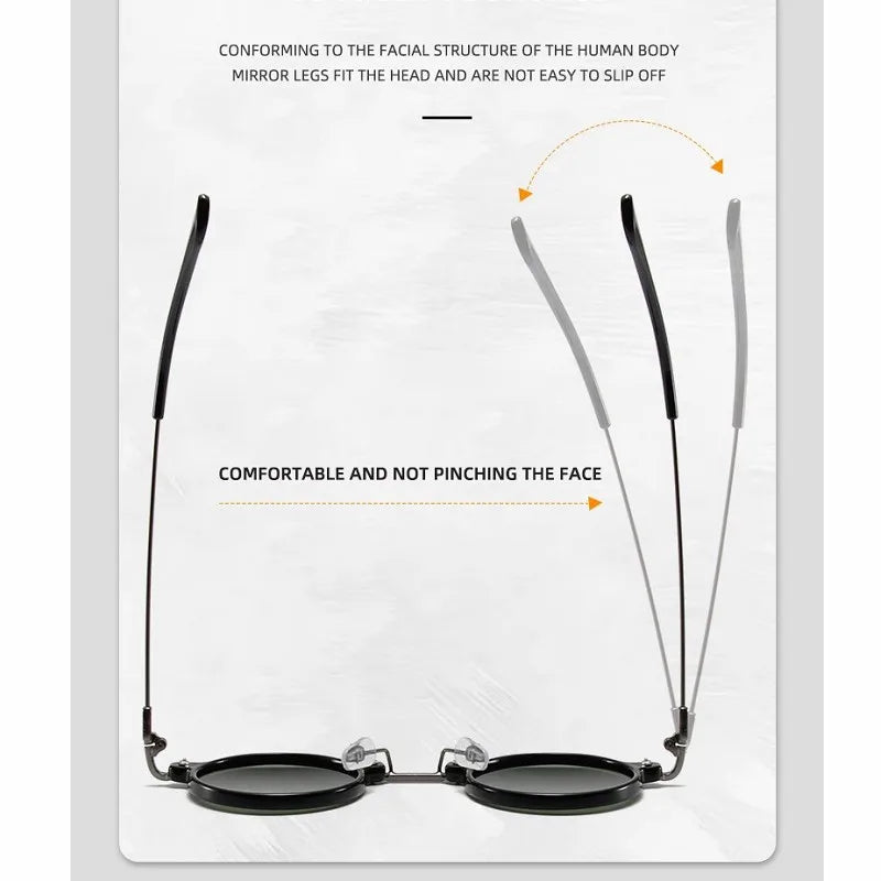 Runde Sonnenbrille für Männer Frauen Retro Steampunk Sonnenbrille männlich weiblich Marke Designer Metallrahmen Brillen Sonnenbrillen oculos de sol