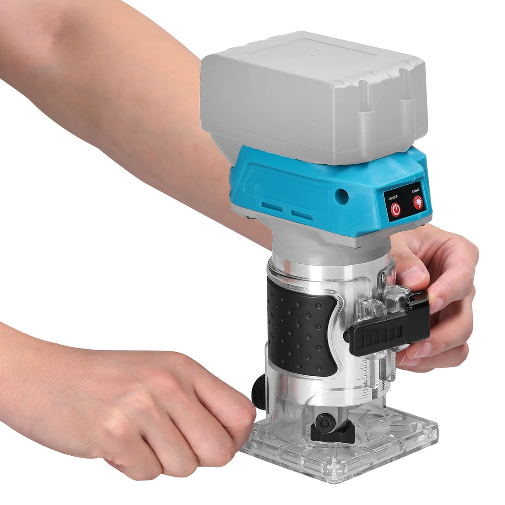 Holzbearbeitung Elektrische Trimmer Bürstenlosen Trimmen Maschine Holz Router Fräsen Gravur Schlitzen Maschine Für Makita 18V Batterie
