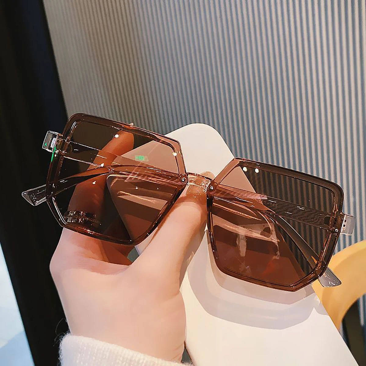 Große Rahmen Vintage Sonnenbrille Frauen Männer Marke Quadrat Sonnenbrille Retro Brillen Goggle für Männlich Weiblich Polygon Sonnenbrille ﻿ ﻿