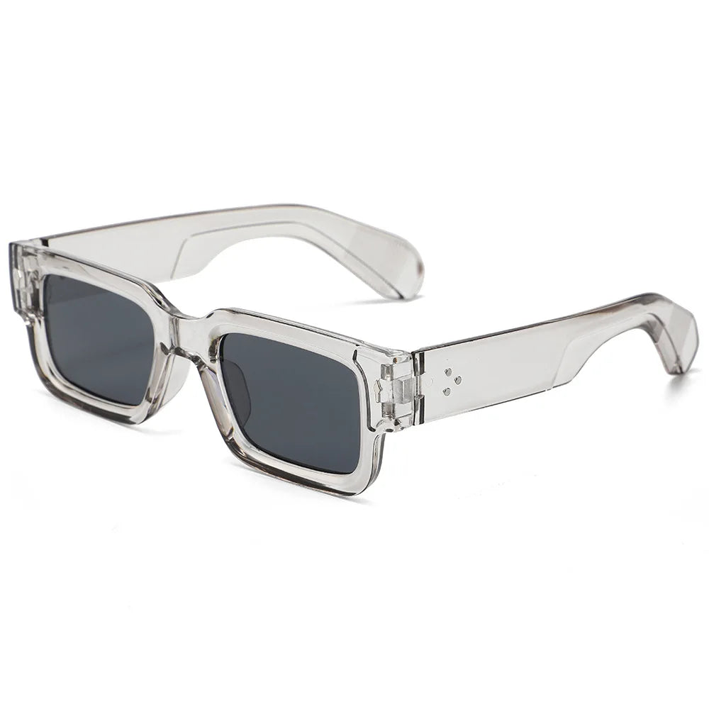 1PC Unisex Retro Quadratische Sonnenbrille Klassischer UV-Schutz Kunststoffrahmen für Outdoor-Reisen Fahren