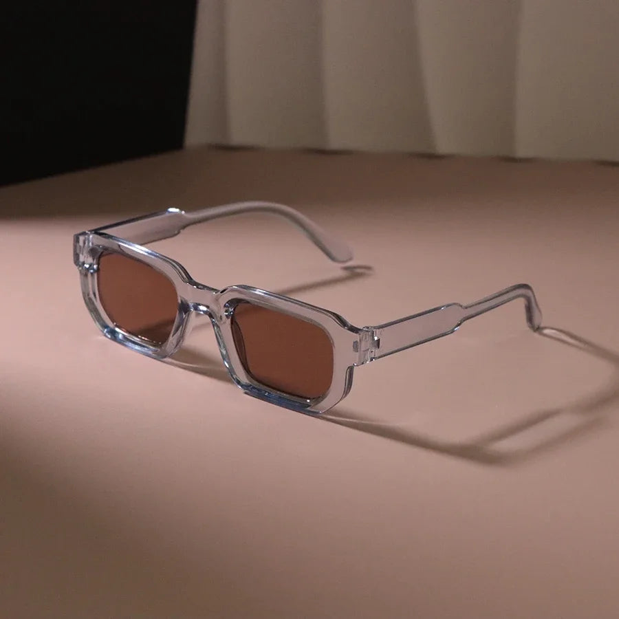 Neue rechteckige Sonnenbrille Frauen Männer luxuriöse Marke Designer lässige Sonnenbrille weibliche männliche Kunststoff Persönlichkeit Outdoor-Brillen