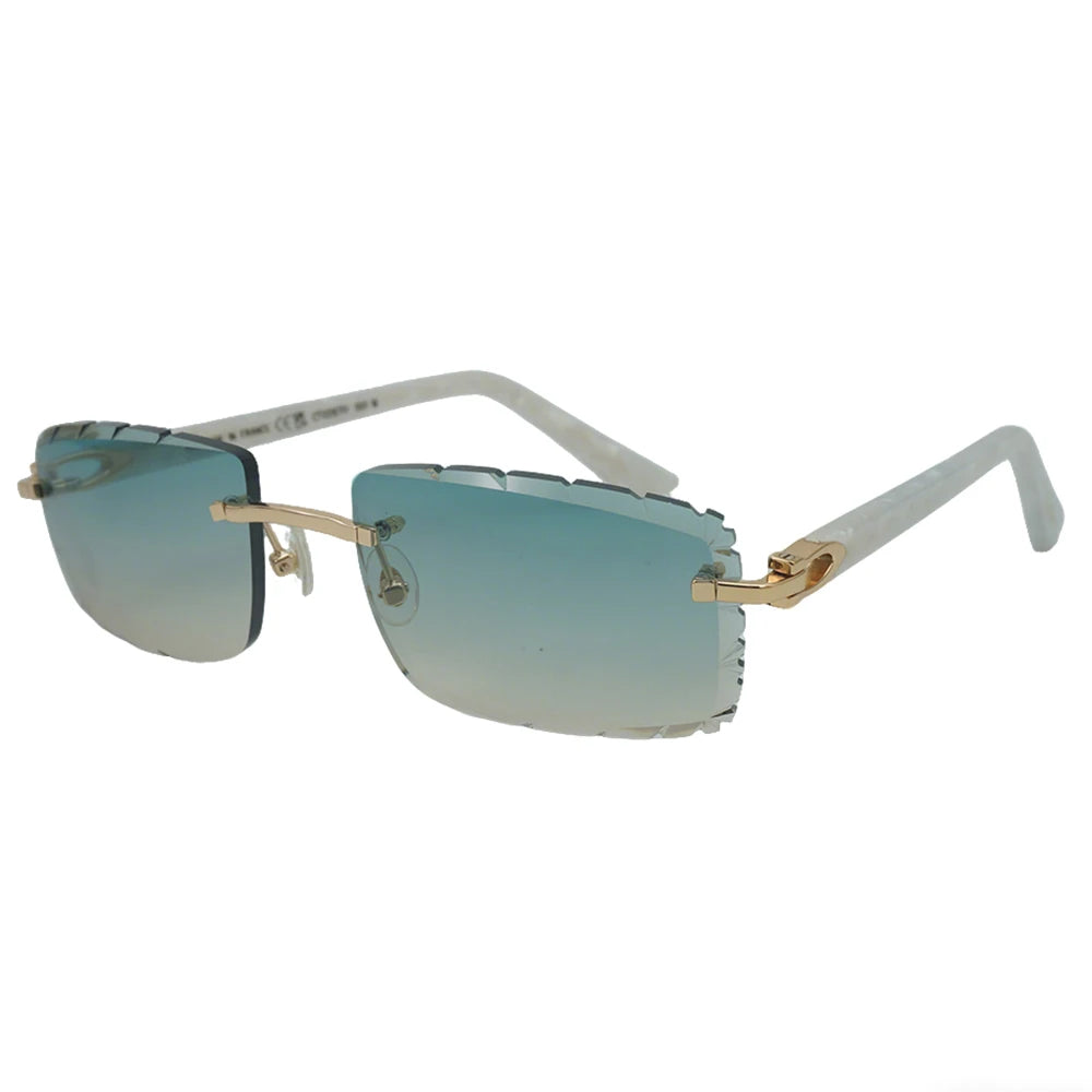 Sonnenbrille mit schlanken Metallrahmen: UV400-Schutz, trendiges Design für den täglichen und draußenbereich, schlanke Metall-Sonnenbrille