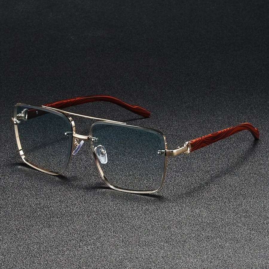 2025 Luxus Quadratische Sonnenbrille Für Männer Neue Holz Vintage Designer Mode Gläser Sonnenbrille Frauen Urlaub Gafas De Sol Hombre