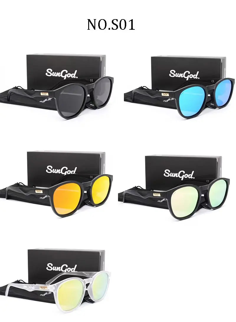SUNGOD MIRAS Blaue Spiegel-Sonnenbrille für Herren, polarisierte Gläser, Retro-Mode, quadratische Herren-Sonnenbrille, Sport, SO1: mit Box