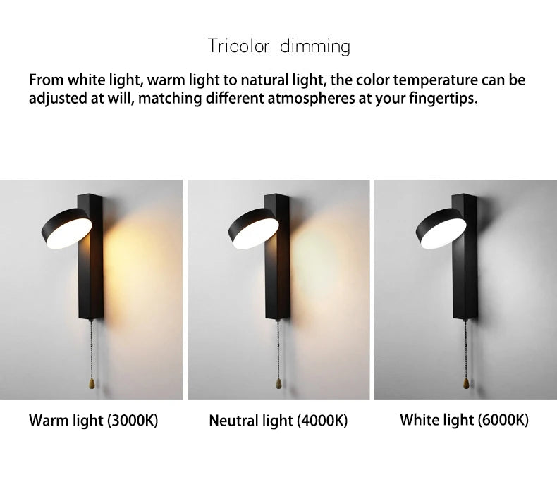 Nordic Wand Lampen mit Pull Schalter Abajur Para Quarto Lampe De Chevet Lampe für Schlafzimmer Arandela Wohnkultur Decoracion Ha